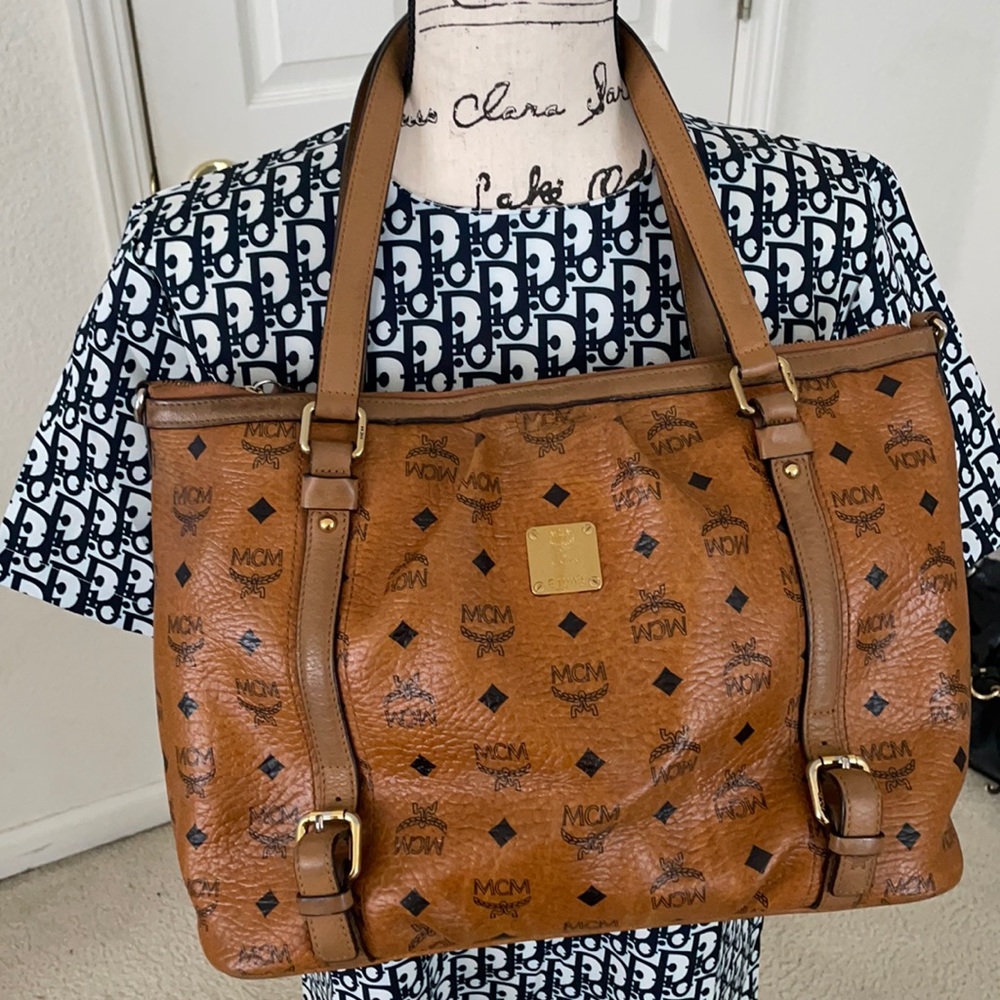 Authentic MCM Cognac Tote